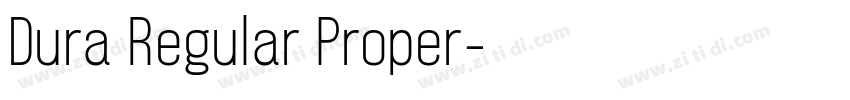 Dura Regular Proper字体转换